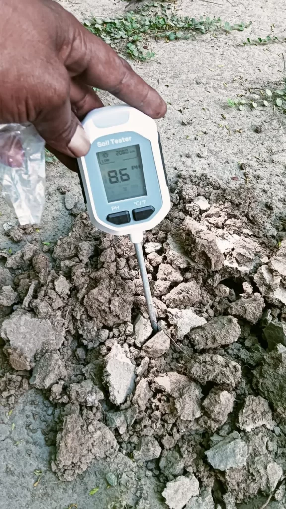 pH soil testing kit for checking garden soil acidity and alkalinity