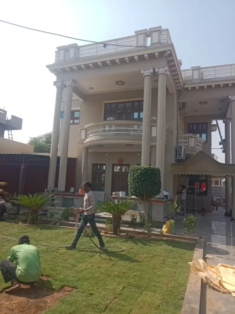 Lawn grass installation near Western Peripheral Expressway