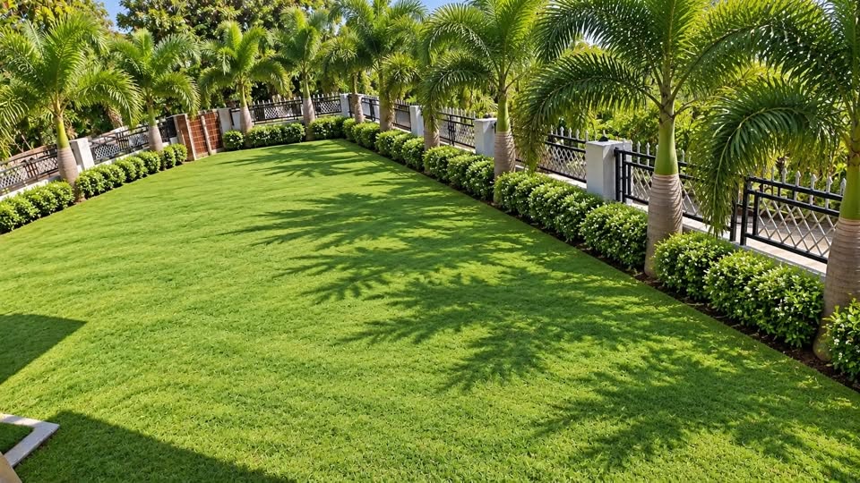 American Bermuda Grass Lawn Installation in Gurgaon, Haryana - Balaji Nursery